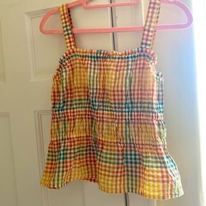 Smocked Madewell tank top. NWT. Size XS.
